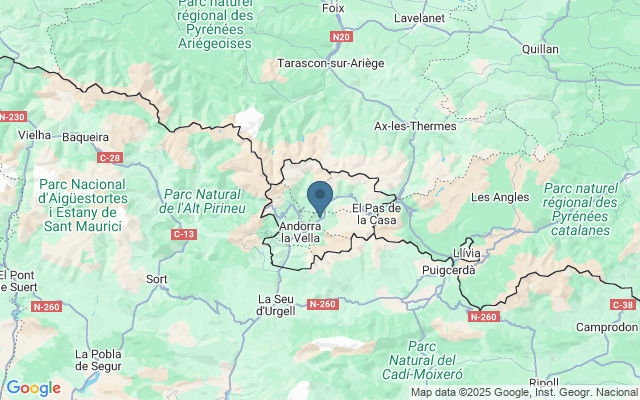 Kaart met locatie De Santa Eulalia d'Encamp